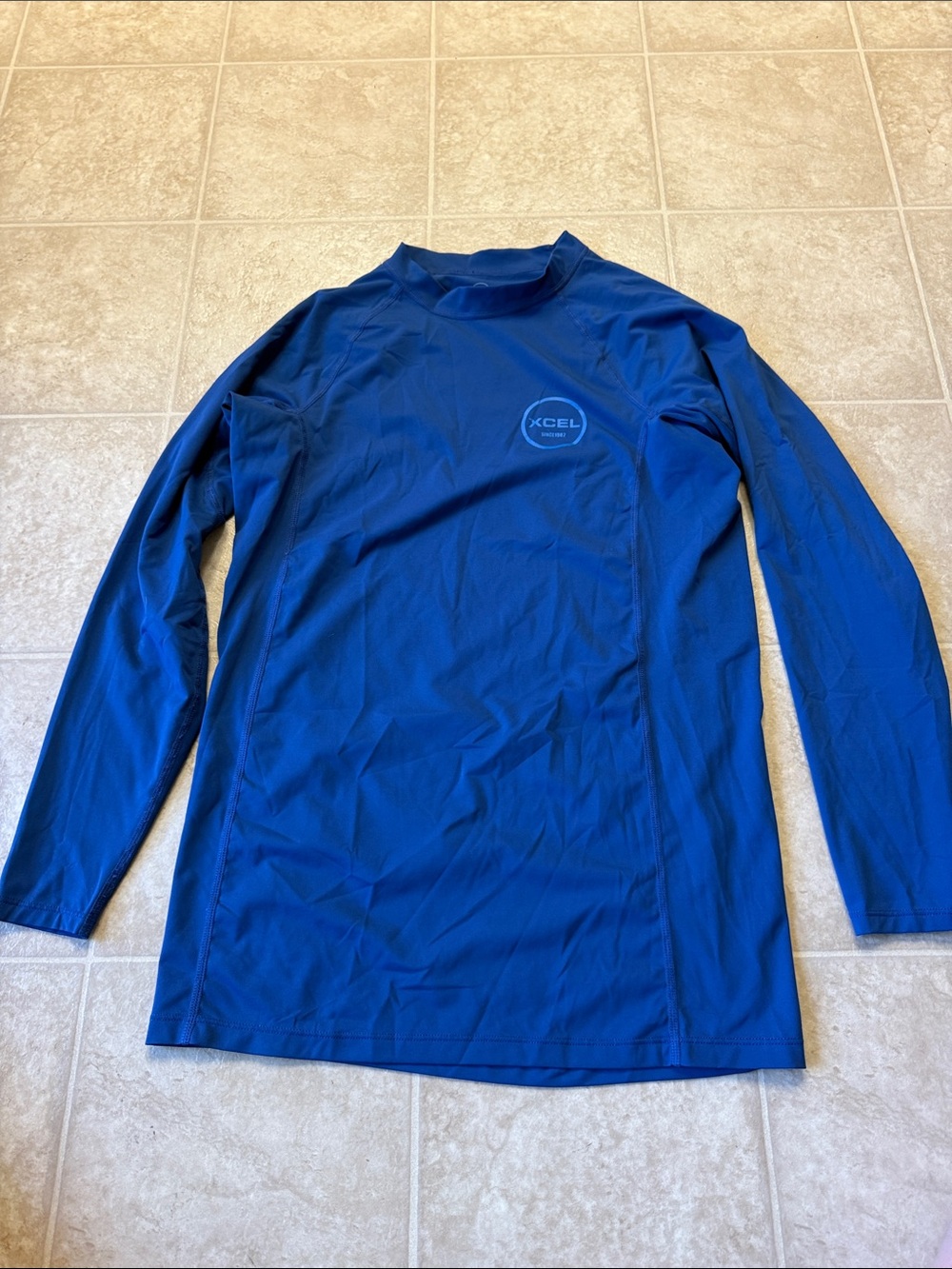 Women’s Long Sleeve Blue Swim Rash Guard